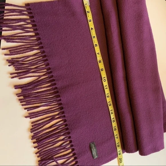 FIORI DI FIRENZE Long wool blanket scarf shawl wrap Italian wool winter luxury - Picture 7 of 8